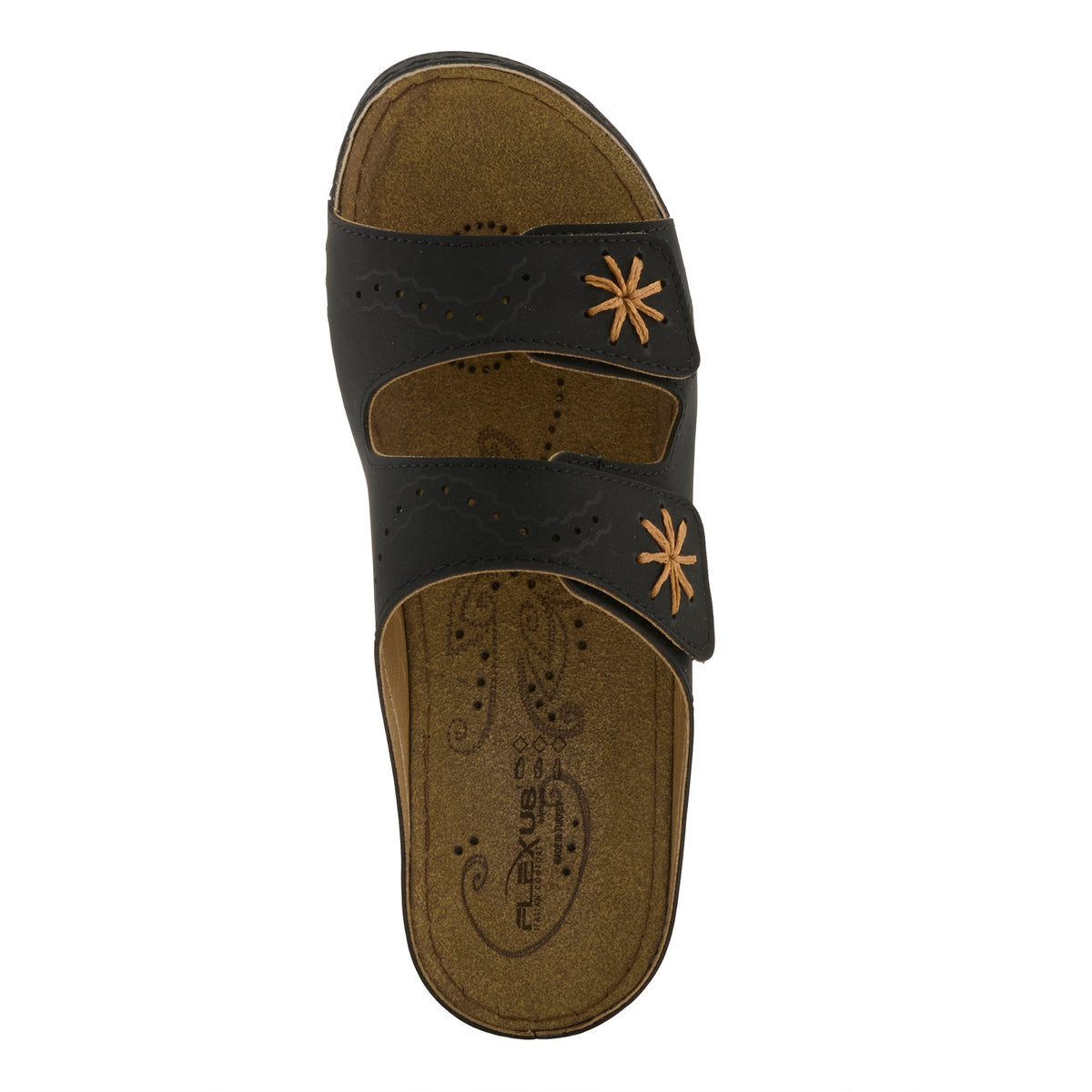 Flexus FLEXUS 3007 SANDAL sandal in black with flexible sole