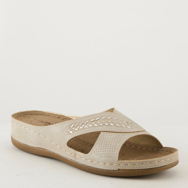 Flexus FLEXUS 5936 SANDAL sandal in beige with flexible sole