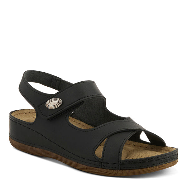 Flexus FLEXUS SEVILIO 5955 SANDAL sandal in black with flexible sole