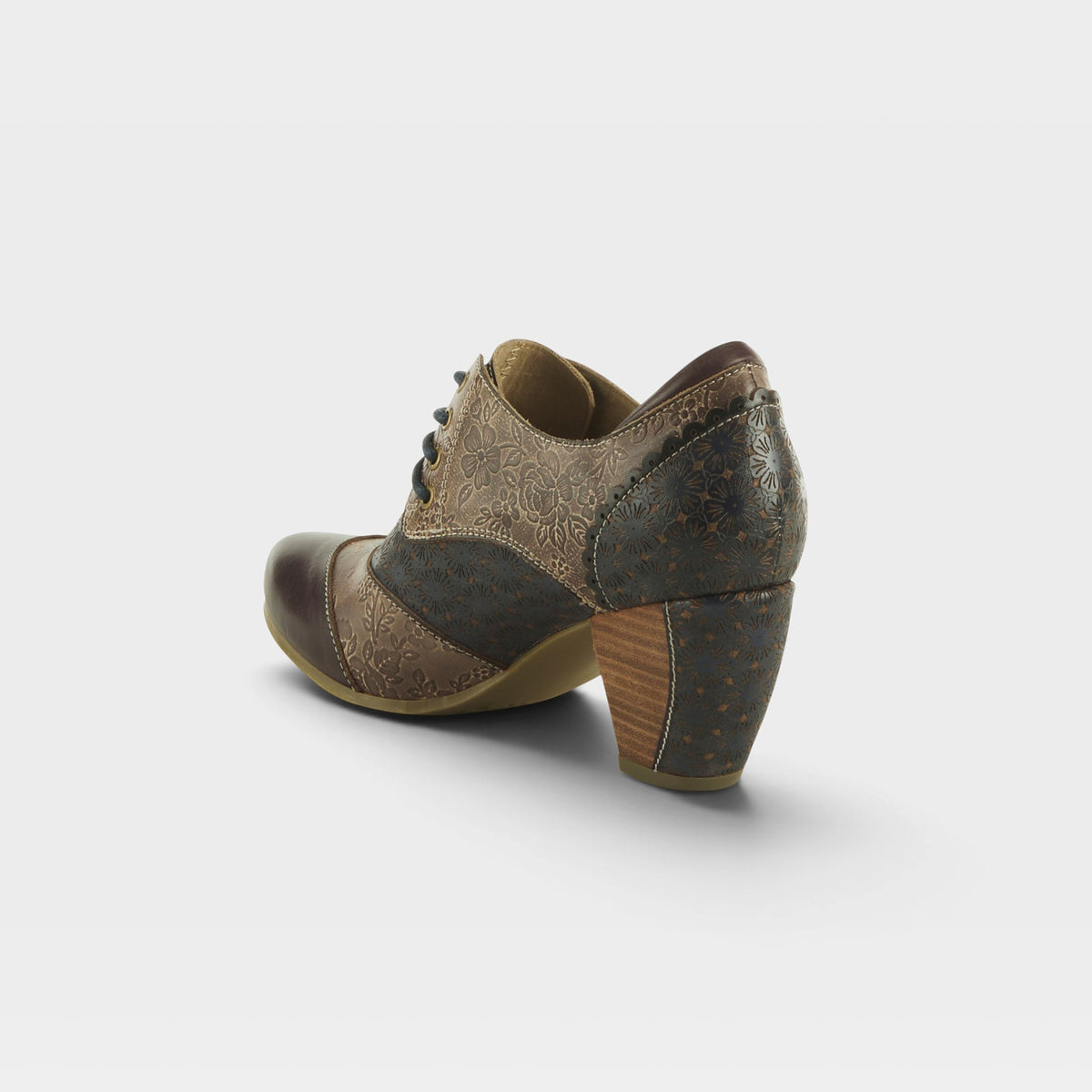 L'Artiste Adelvice-Fleur shoes in Dark Plum Multi, alternate angle view