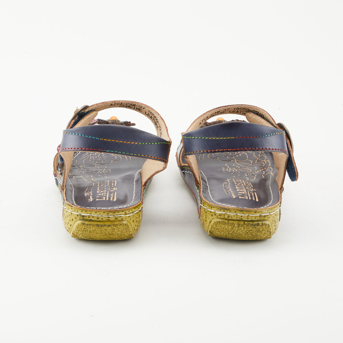 L'Artiste L'ARTISTE AJVA SANDALS sandal in red multi with handcrafted leather design