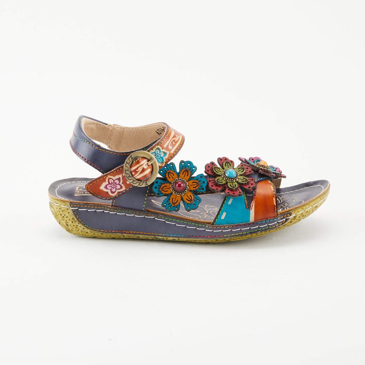 L'Artiste L'ARTISTE AJVA SANDALS sandal in red multi with handcrafted leather design