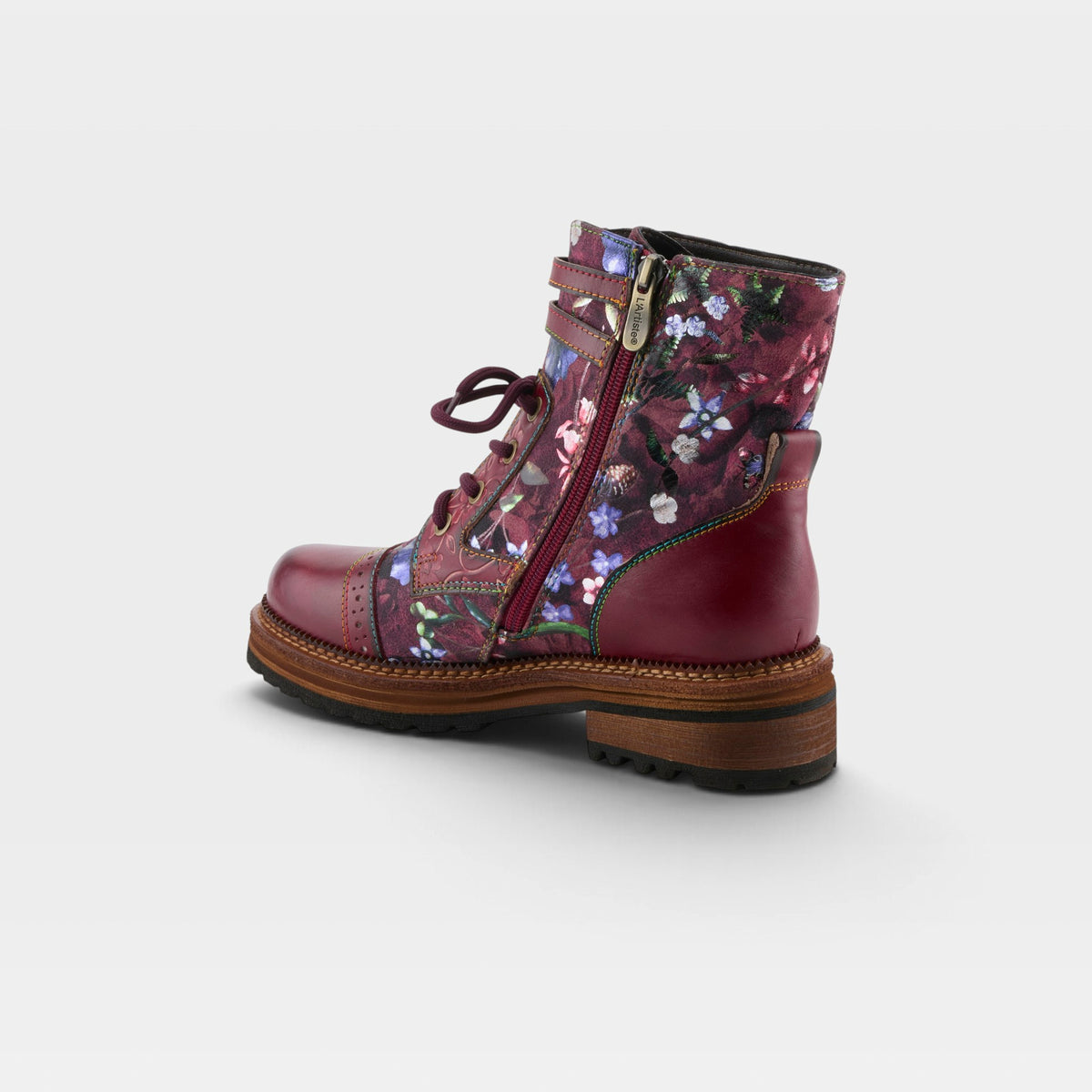 L'Artiste Alltheway booties in Bordeaux Multi, alternate angle view