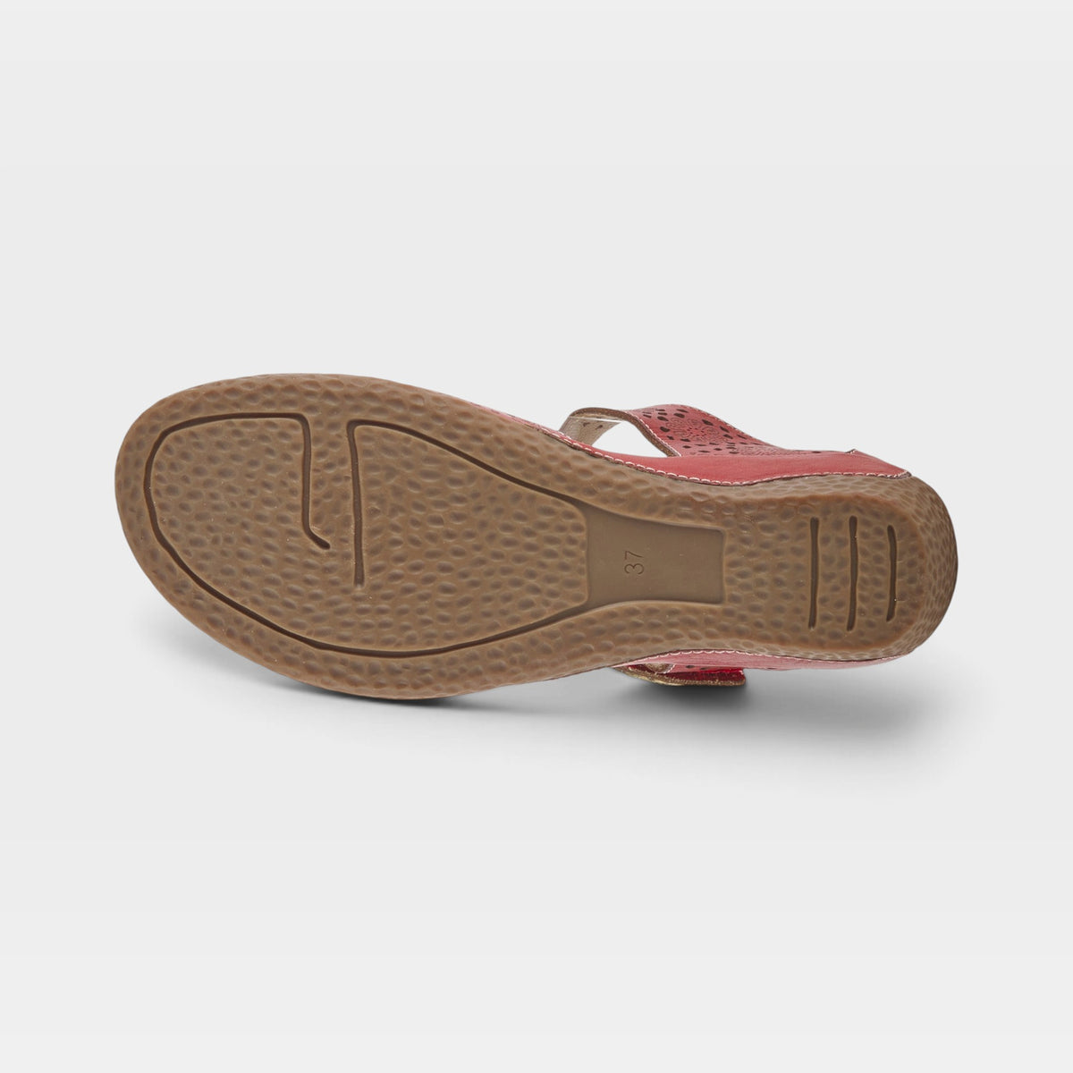 L'Artiste Americana shoes in Red, outsole view