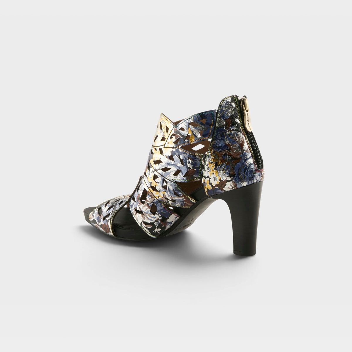 L'Artiste Amora sandals in Black Multi, alternate angle view