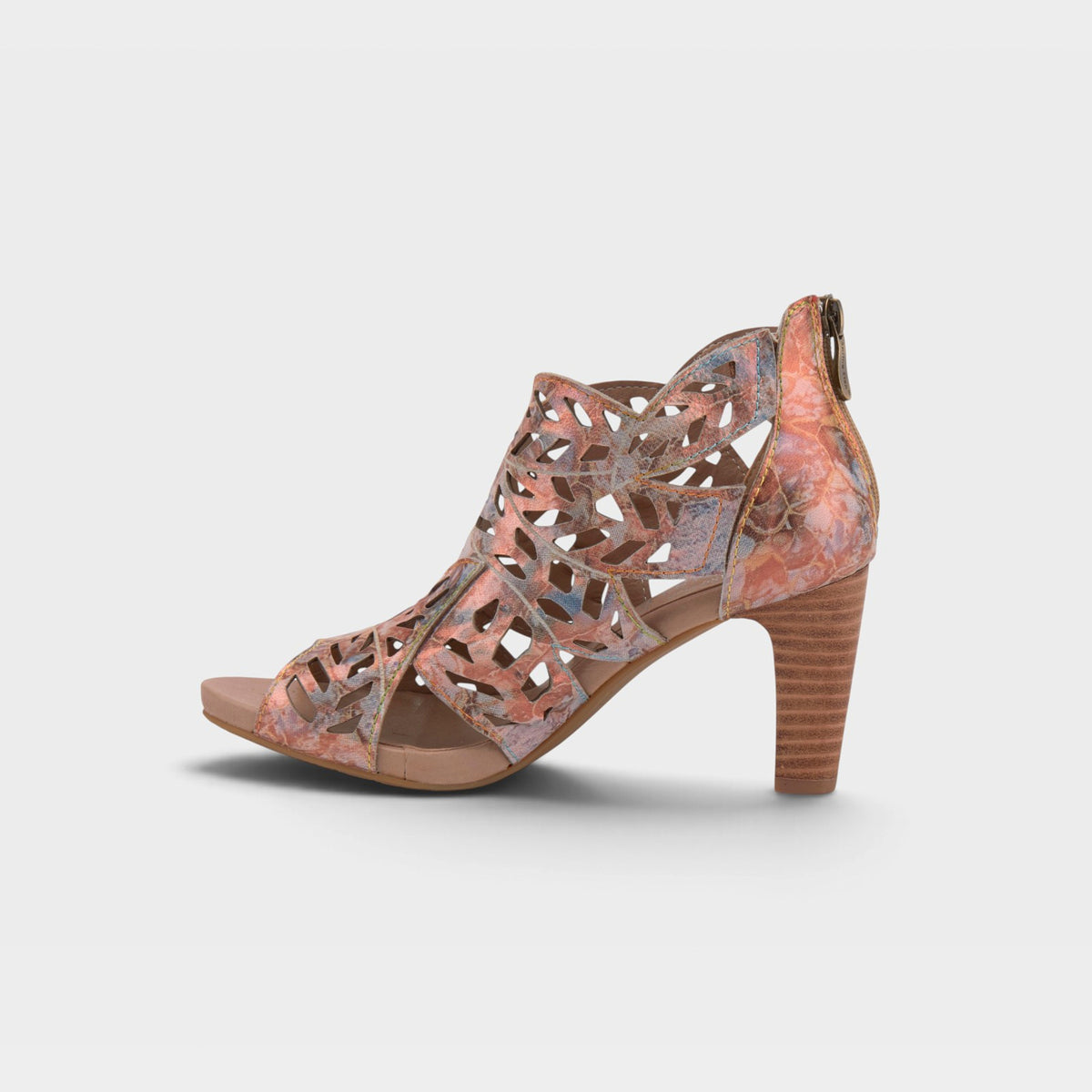 L'Artiste Amora sandals in Bronze Multi, side view