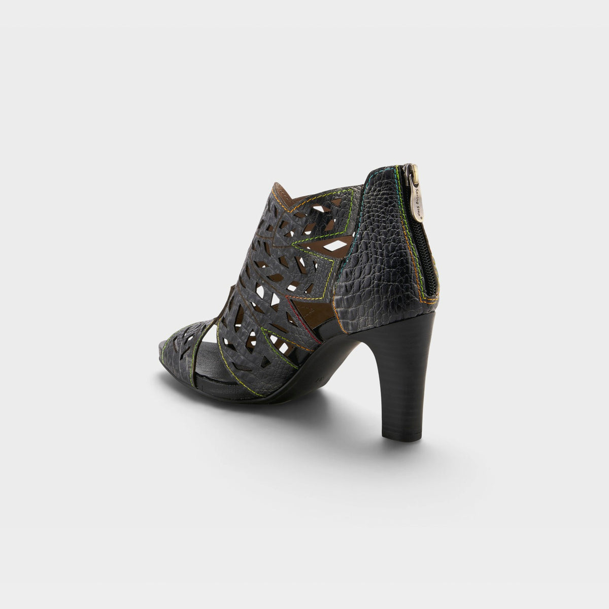 L'Artiste Amora sandals in Charcoal, alternate angle view