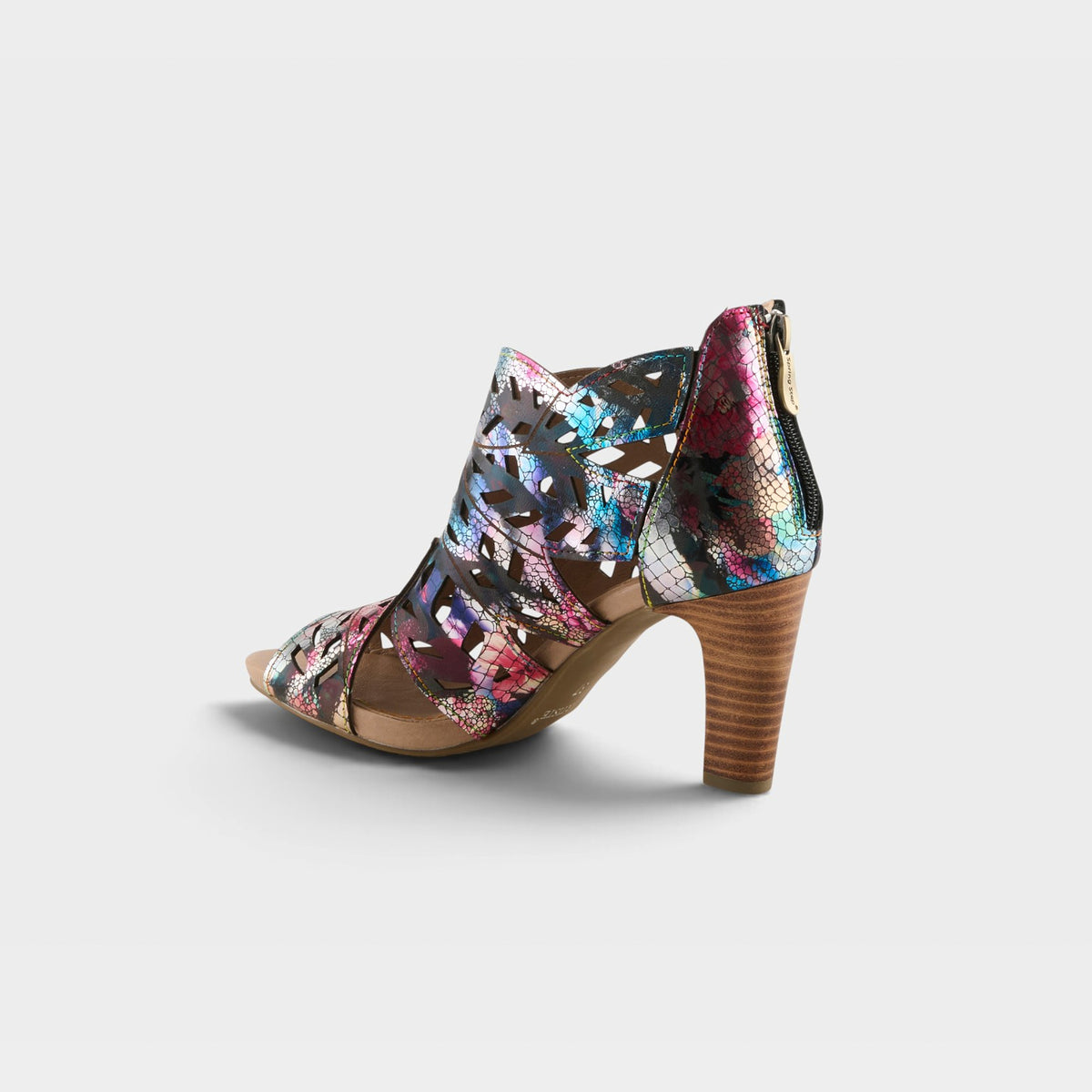 L'Artiste Amora sandals in Fuchsia Multi, alternate angle view