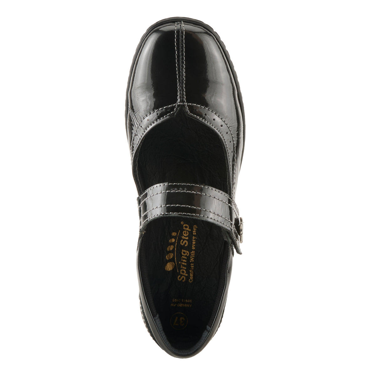 Spring Step SPRING STEP AMPARO SHOES shoe in black patent with comfortable everyday design
