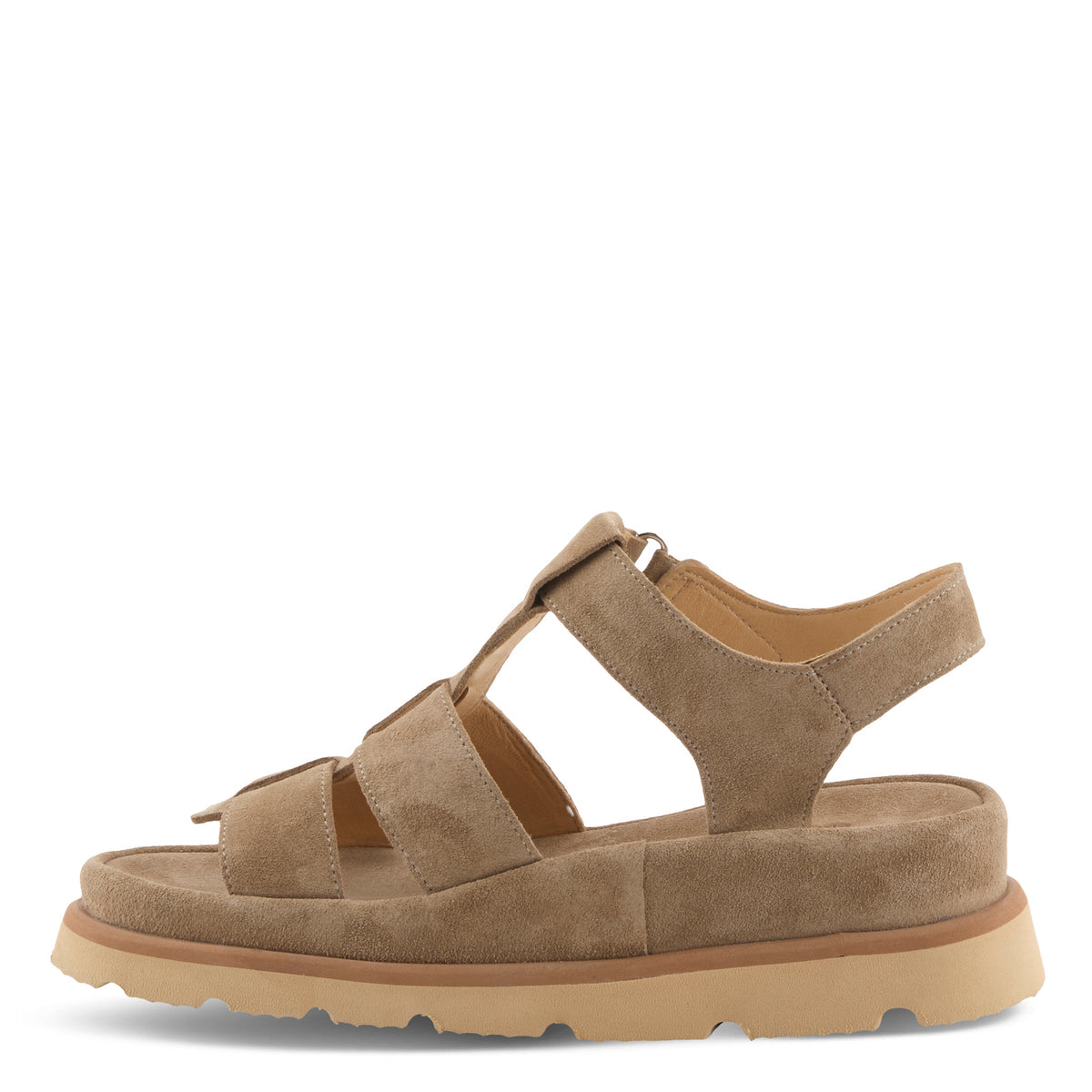 Spring Step SPRING STEP ANNIEROSE SANDALS sandal in light taupe suede with comfortable everyday design