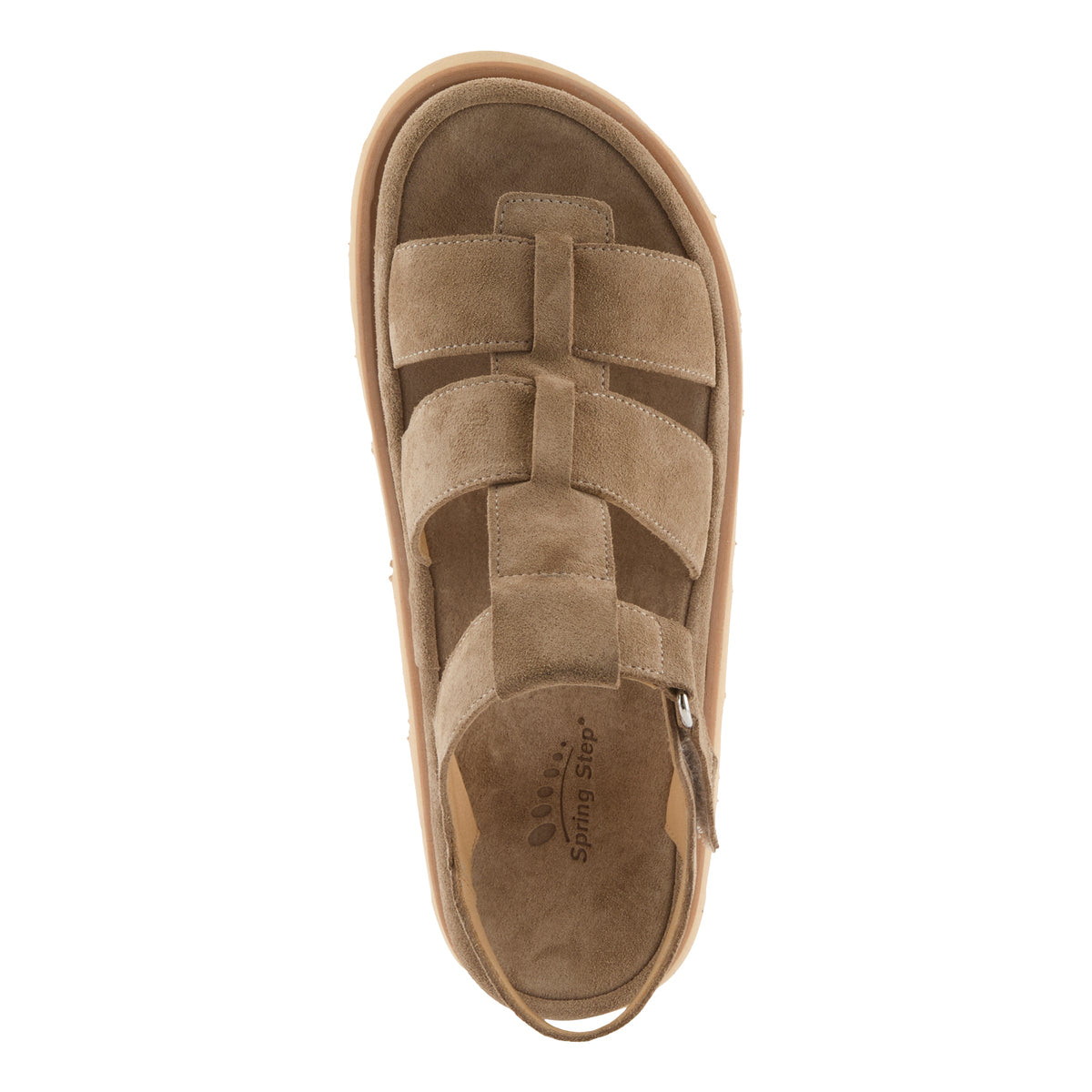 Spring Step SPRING STEP ANNIEROSE SANDALS sandal in light taupe suede with comfortable everyday design