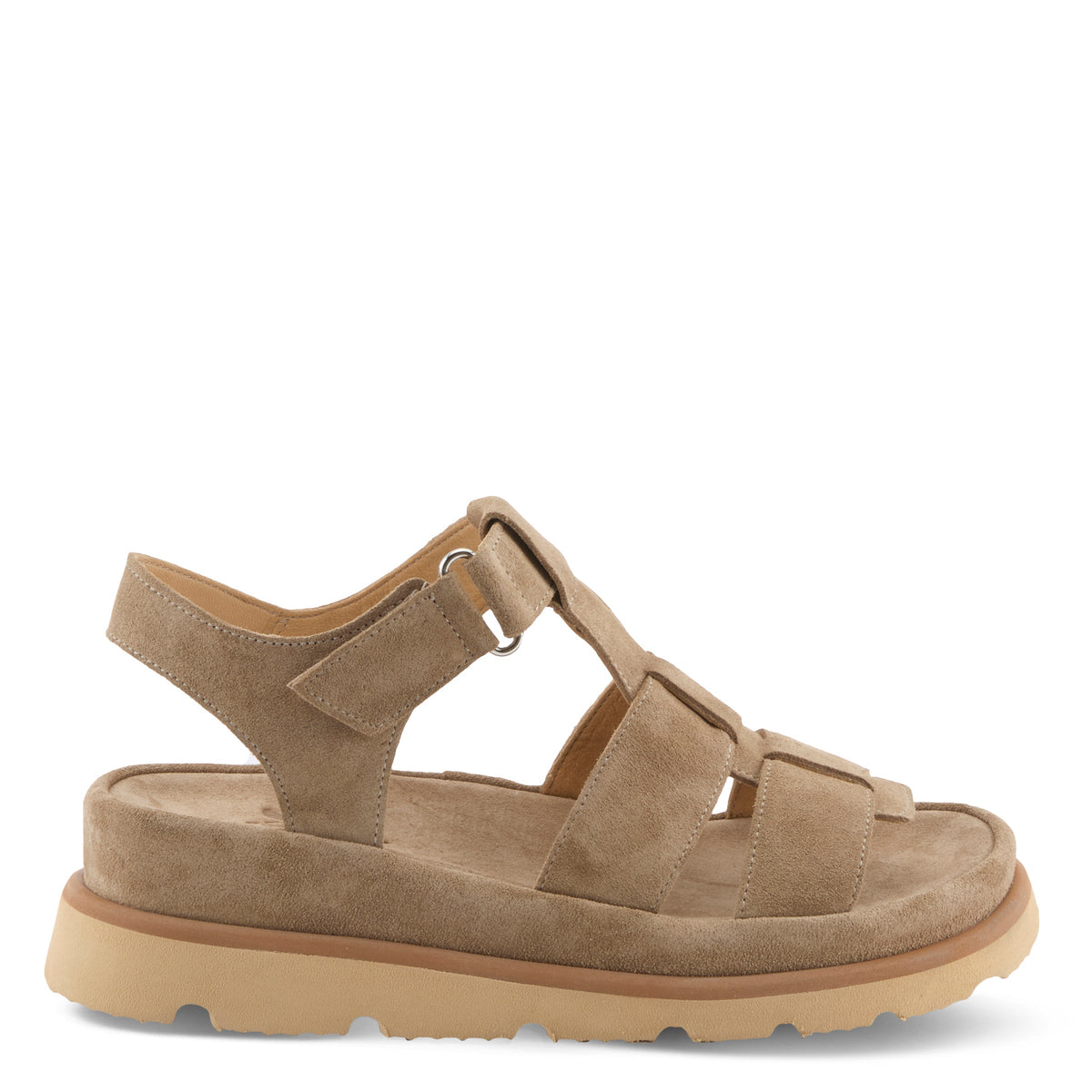 Spring Step SPRING STEP ANNIEROSE SANDALS sandal in light taupe suede with comfortable everyday design