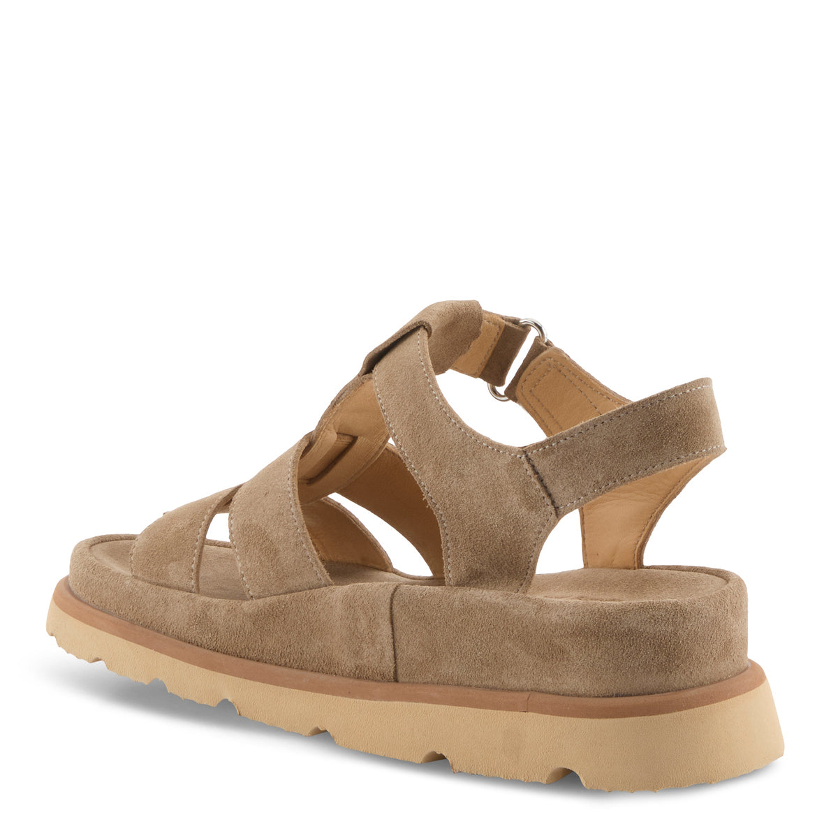 Spring Step SPRING STEP ANNIEROSE SANDALS sandal in light taupe suede with comfortable everyday design