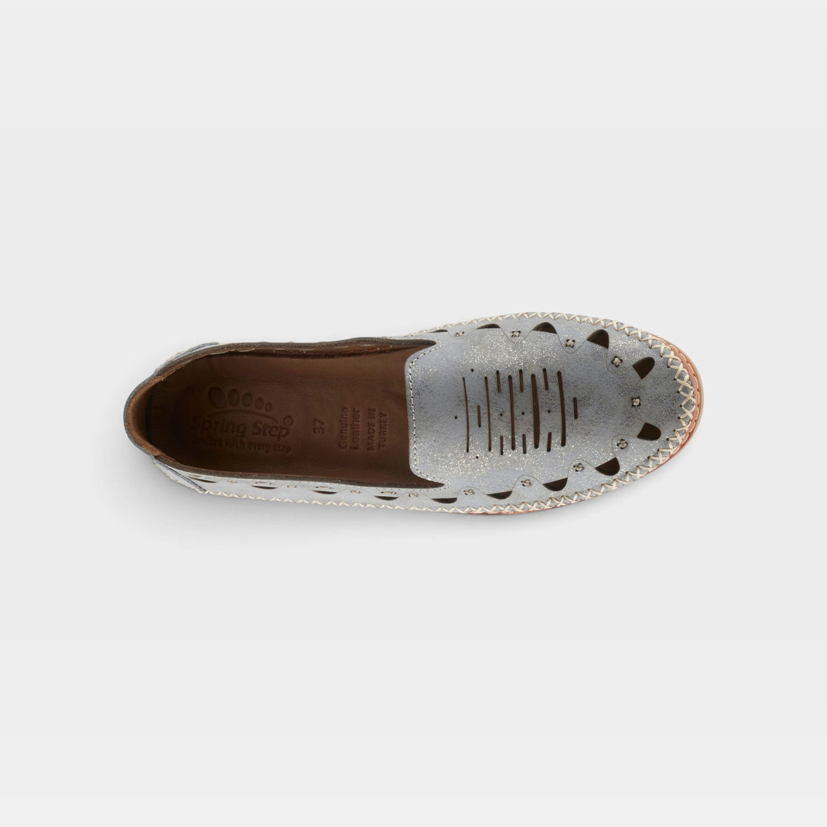 Spring Step Anoura Slate Croco Loafer