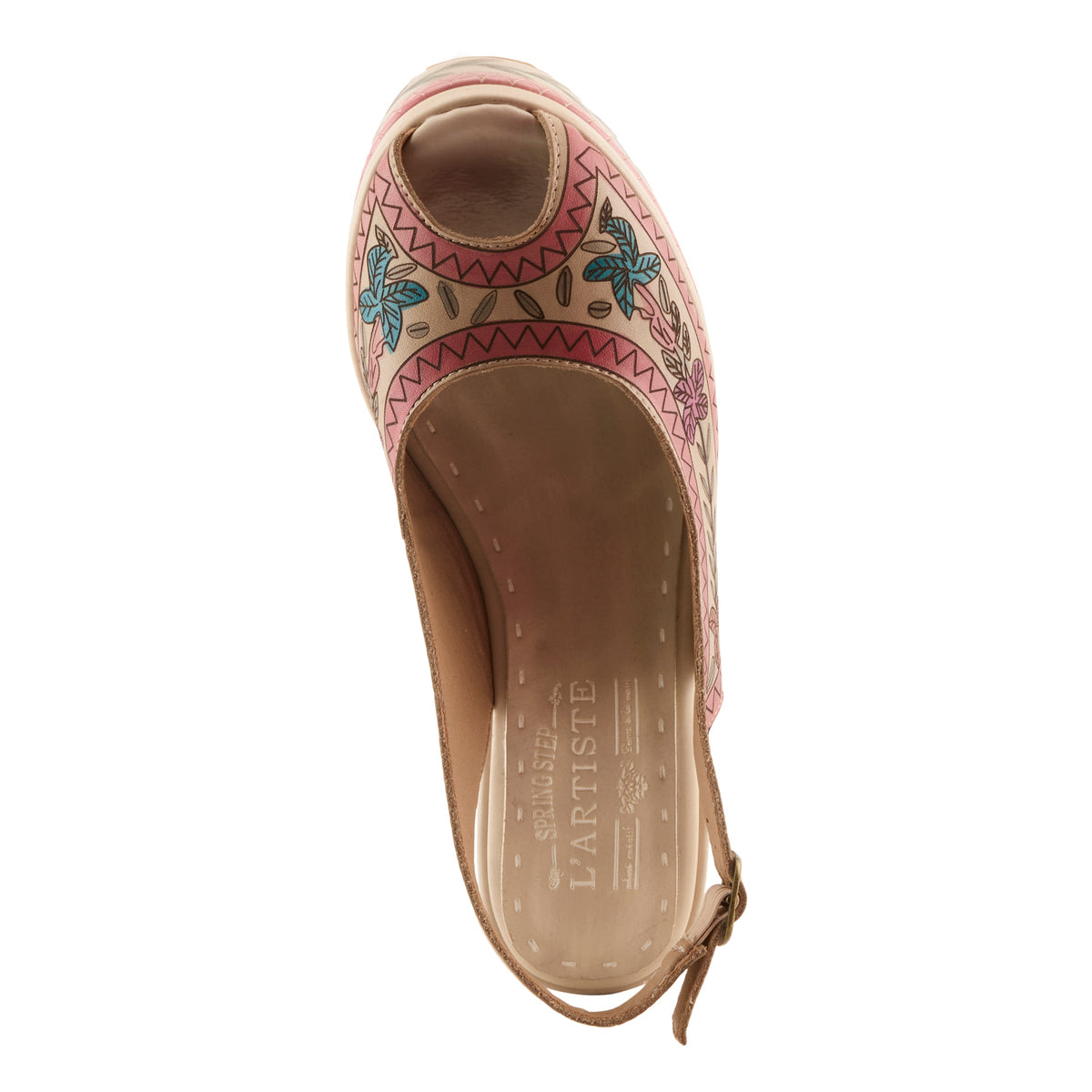 L'Artiste L'ARTISTE ARTDEVIVRE SANDAL sandal in beige multi with handcrafted leather design