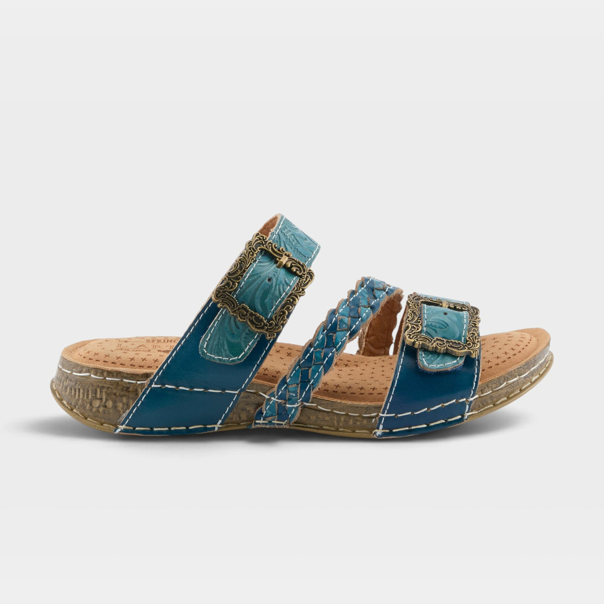 L'Artiste Astra slide sandal in Blue, hero view