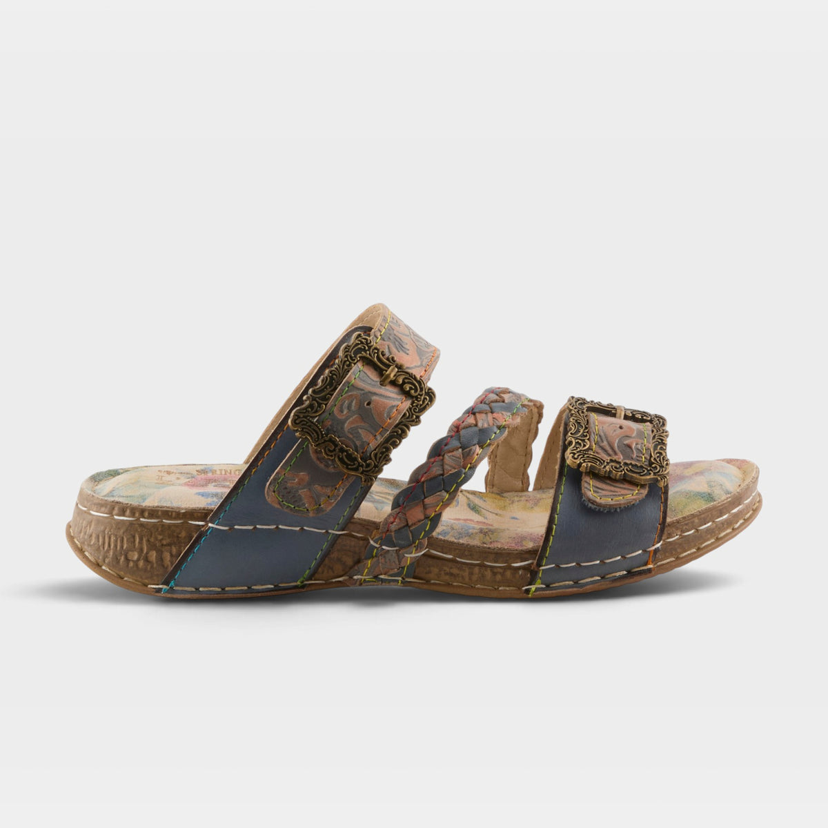 L'Artiste Astra slide sandal in Grey Multi, hero view