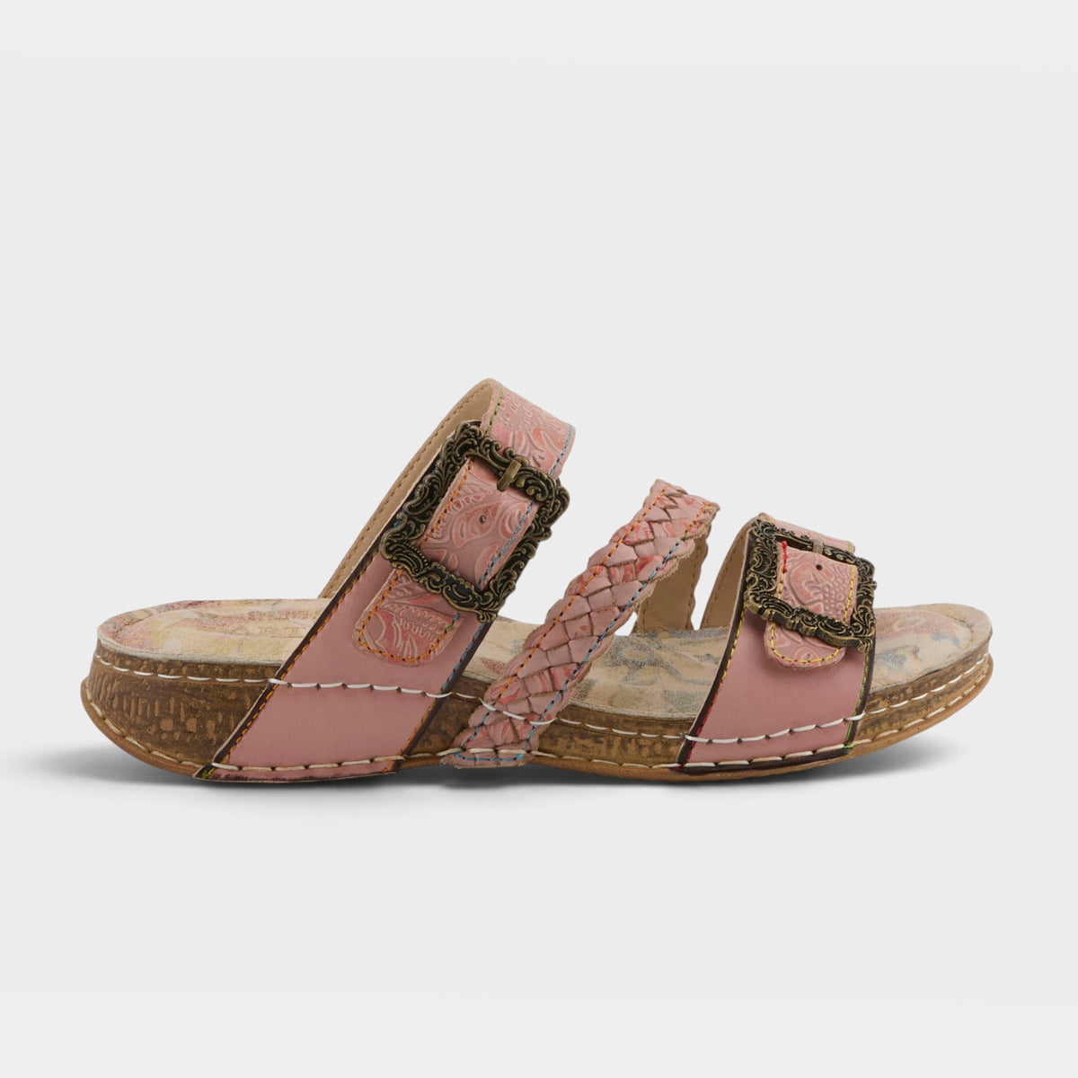 L'Artiste Astra slide sandal in Pink Multi, hero view