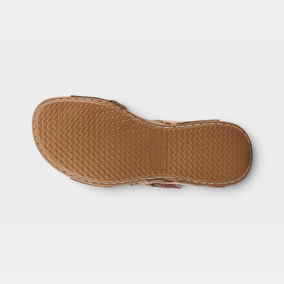 L'Artiste Astra slide sandal in Pink Multi, outsole view