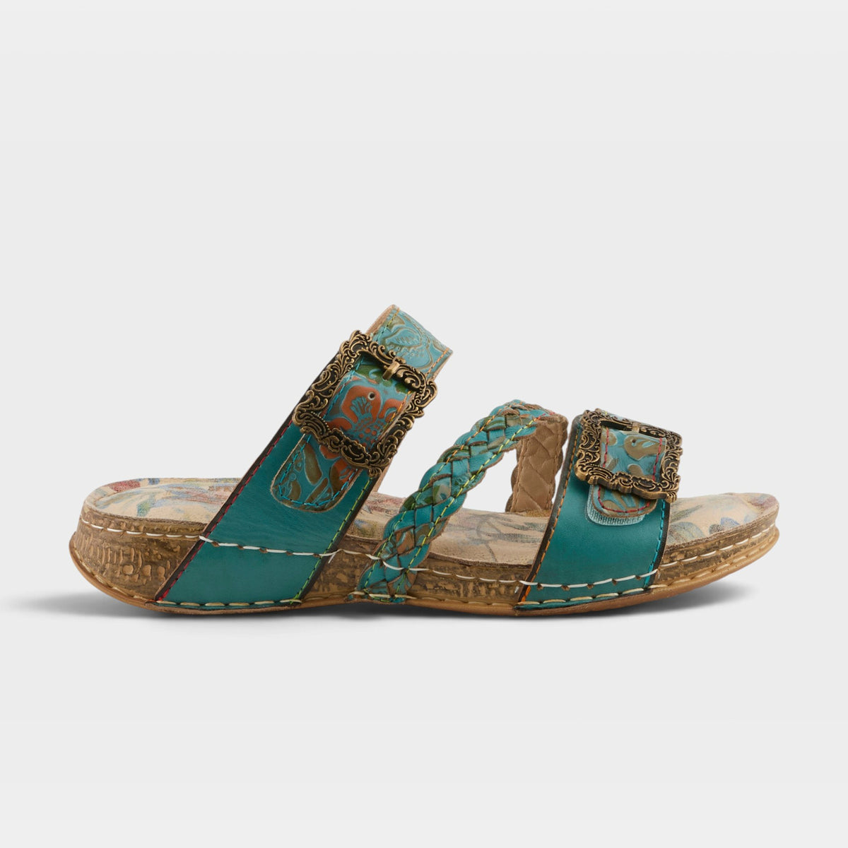 L'Artiste Astra slide sandal in Sky Blue Multi, hero view