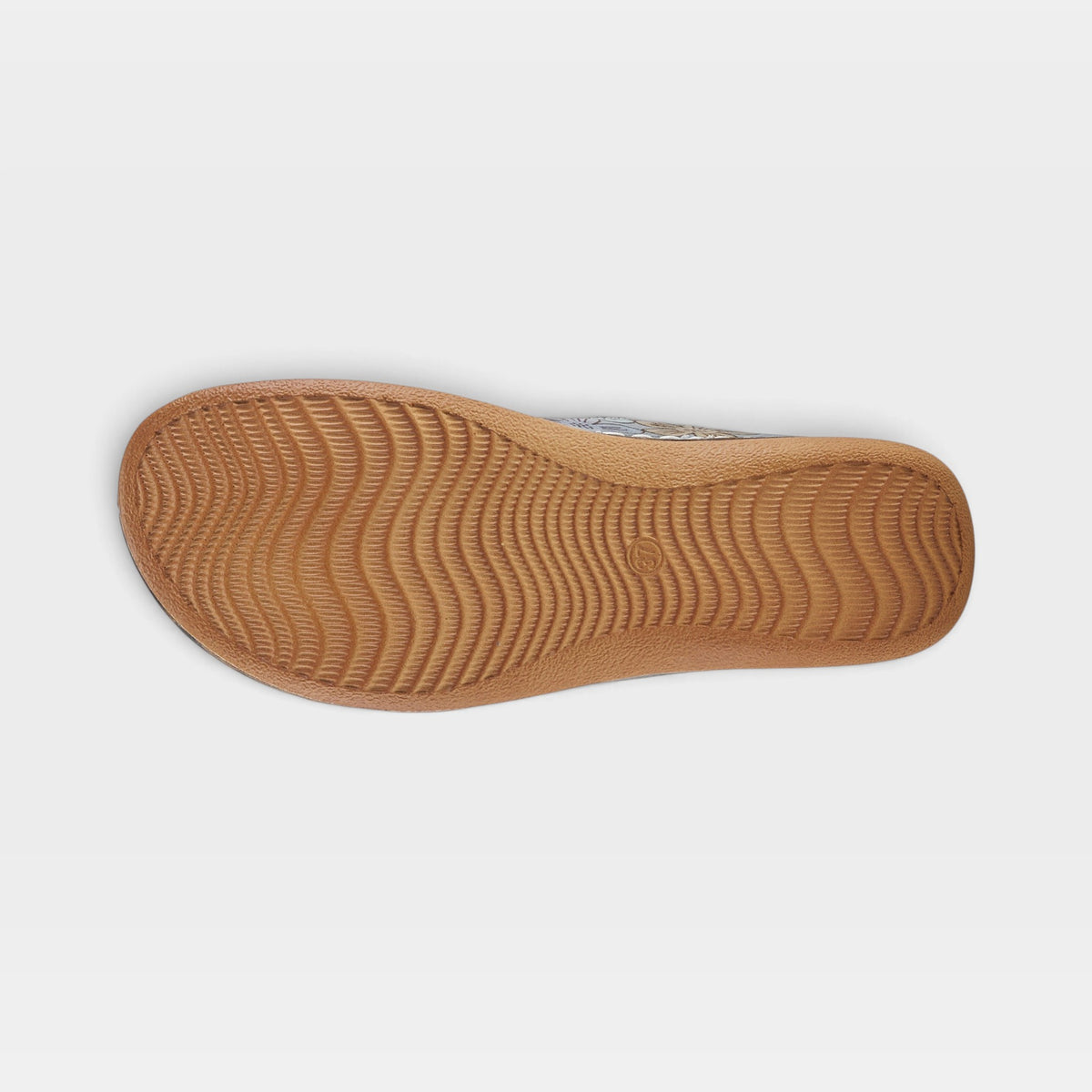 L'Artiste Augi clogs in Blue Multi, outsole view