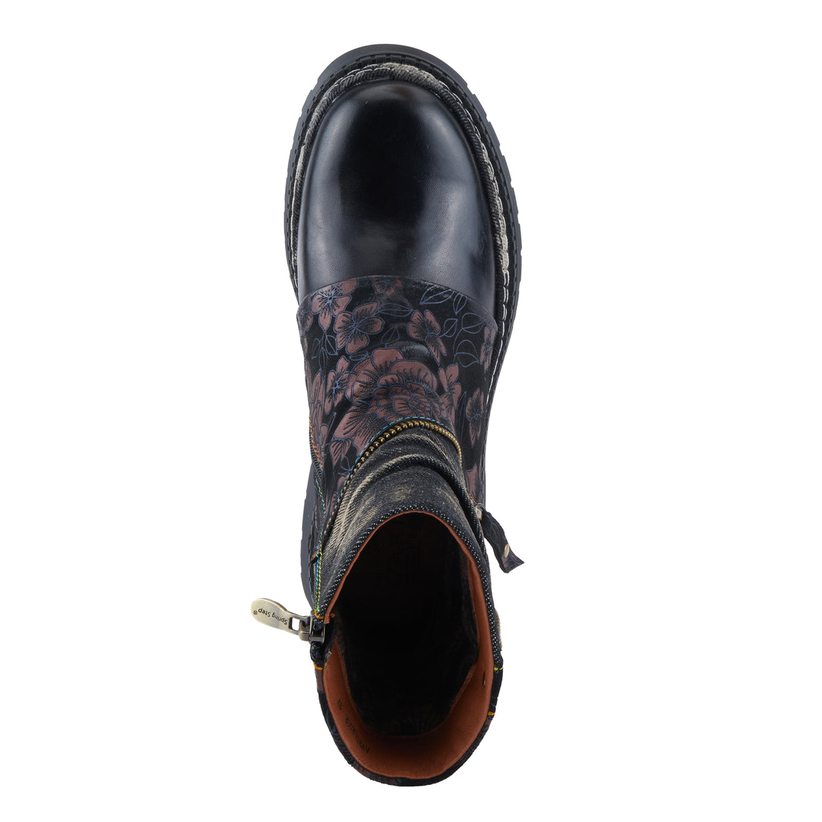 L'Artiste L'ARTISTE AVRILROSE BOOTS boot in black multi with handcrafted leather design