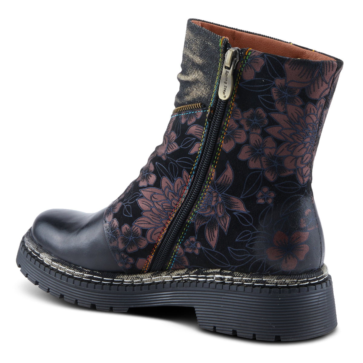 L'Artiste L'ARTISTE AVRILROSE BOOTS boot in black multi with handcrafted leather design