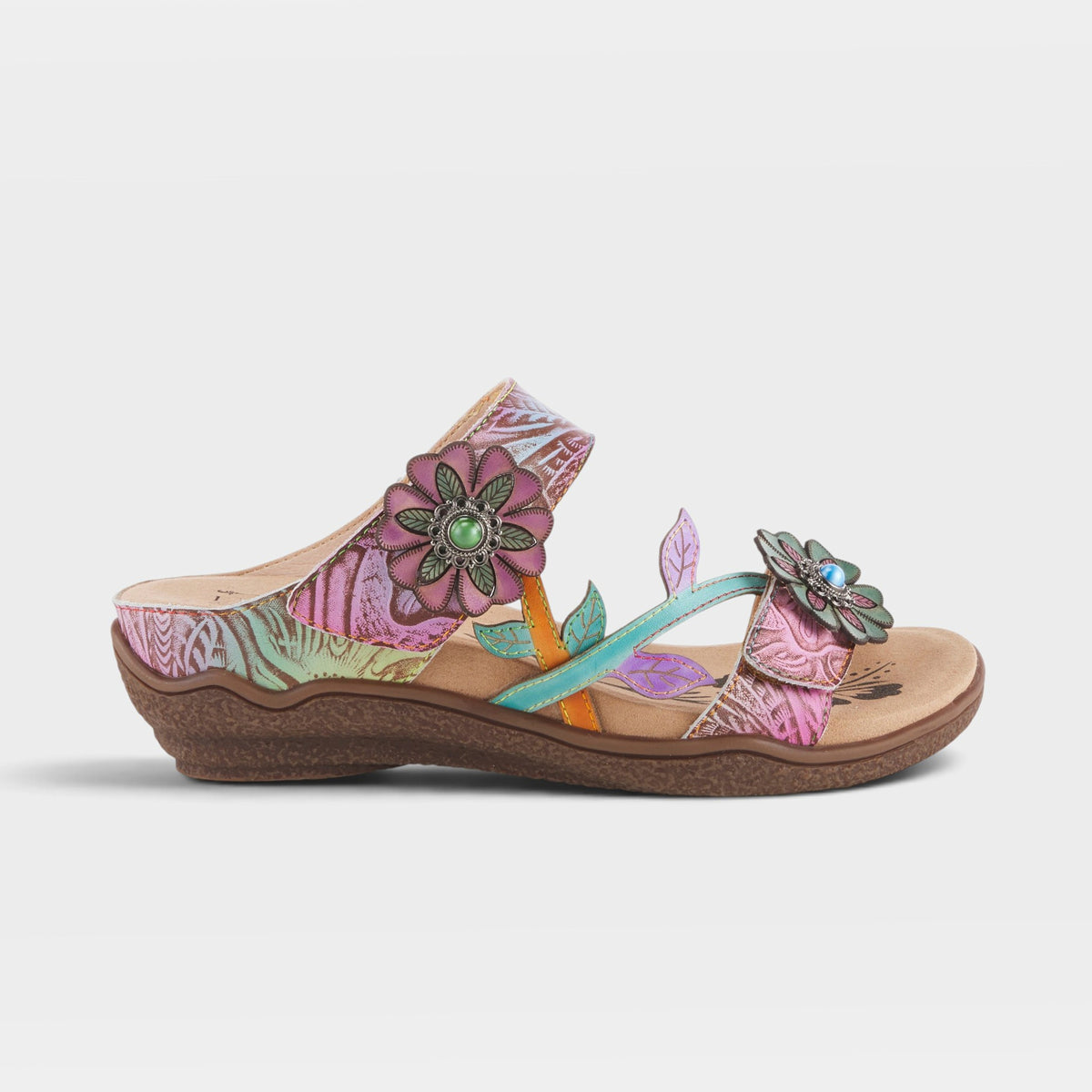 L'Artiste Aymee slide sandals in Sky Multi, hero view