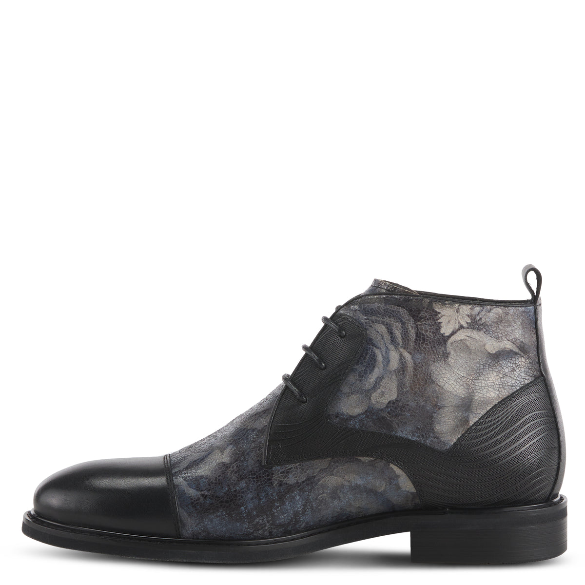 L'Artiste L'ARTISTE MEN BALVIN BOOTIE boot in black multi with handcrafted leather design