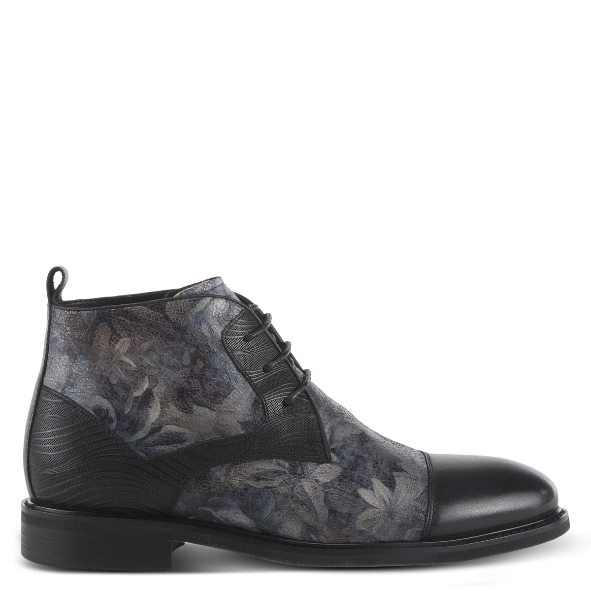 L'Artiste L'ARTISTE MEN BALVIN BOOTIE boot in black multi with handcrafted leather design