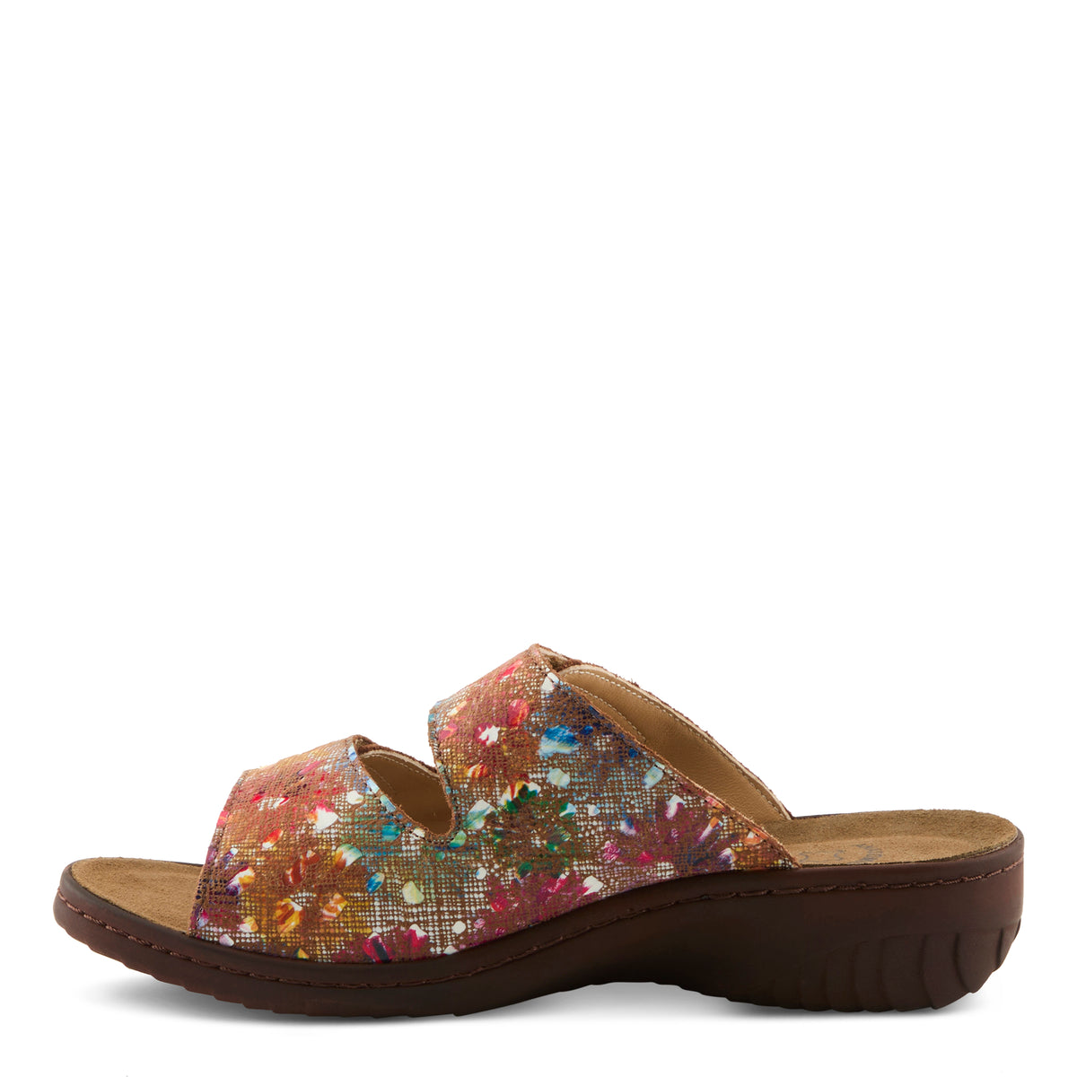 Flexus FLEXUS BELLASA SLIDE SANDAL sandal in beige multi with flexible sole
