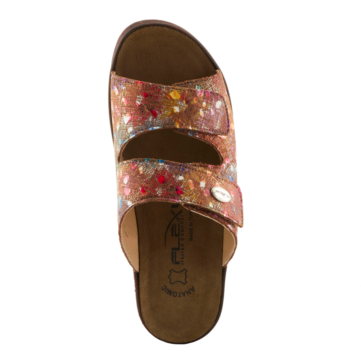 Flexus FLEXUS BELLASA SLIDE SANDAL sandal in beige multi with flexible sole