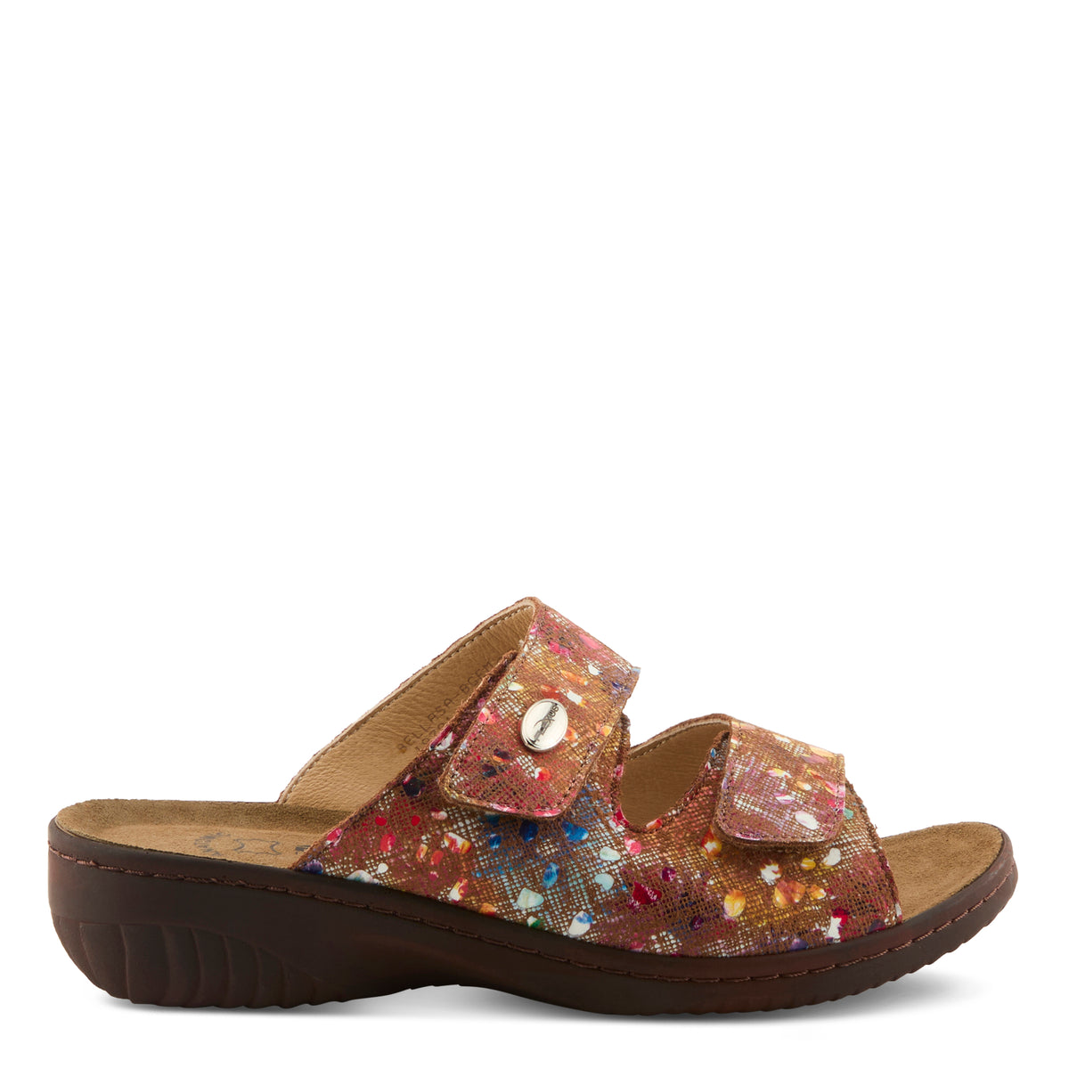 Flexus FLEXUS BELLASA SLIDE SANDAL sandal in beige multi with flexible sole