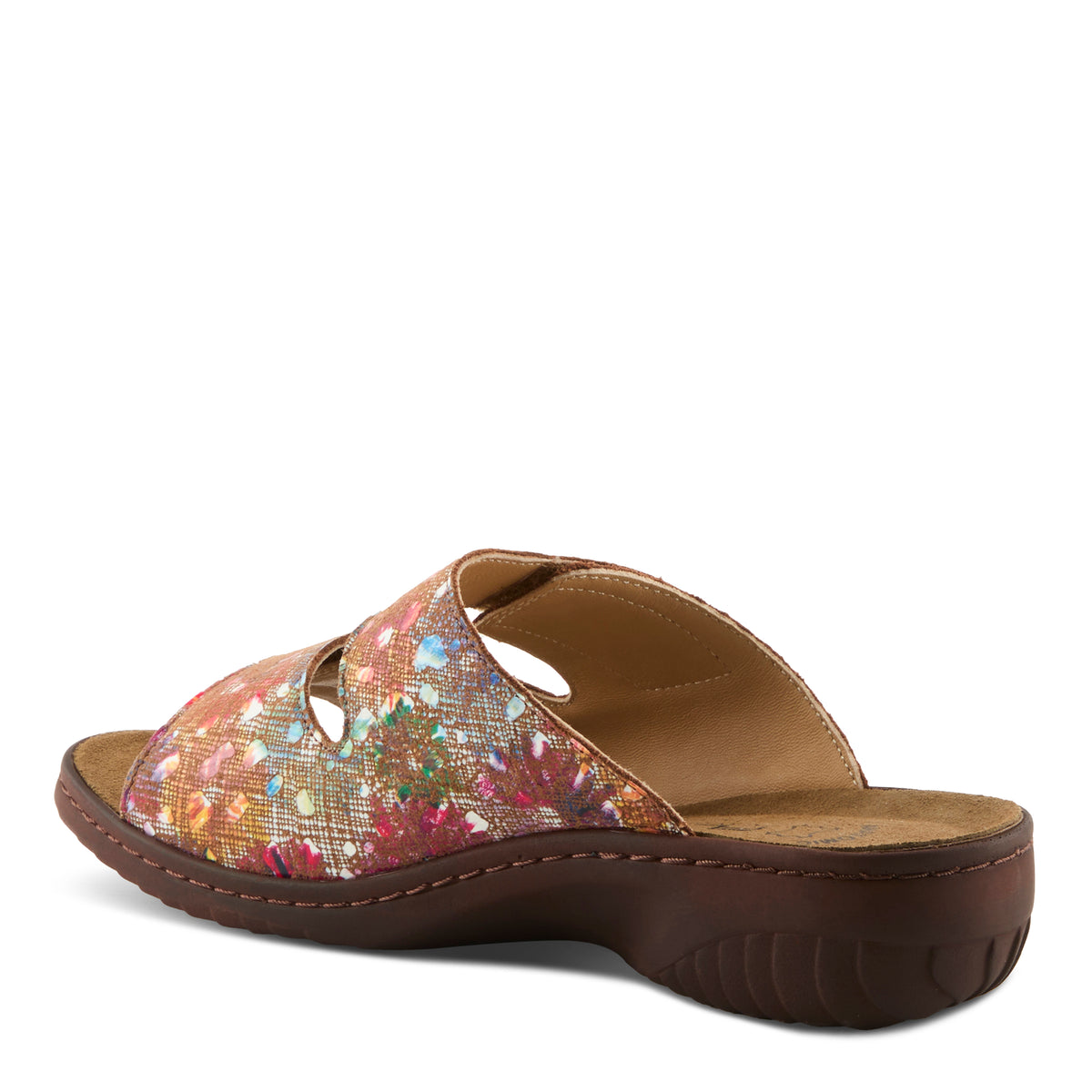 Flexus FLEXUS BELLASA SLIDE SANDAL sandal in beige multi with flexible sole