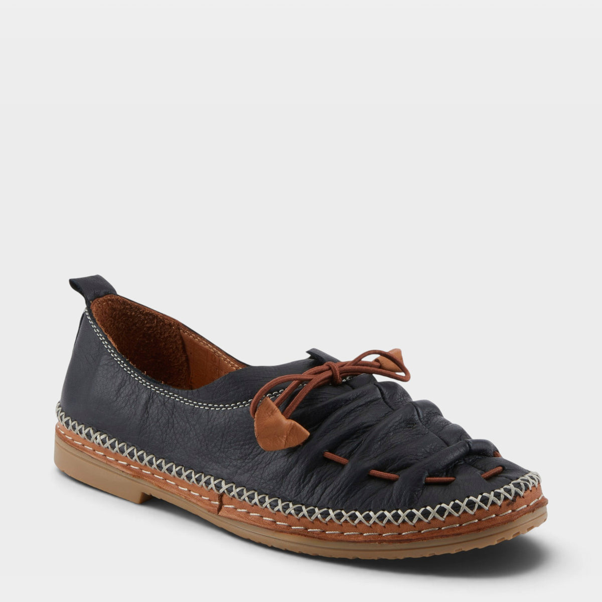 Spring Step Berna Shoes in Black, front view
