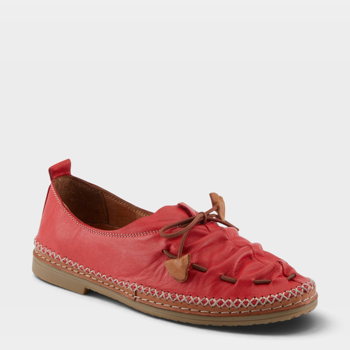 Spring Step Berna Shoes in Red, front view