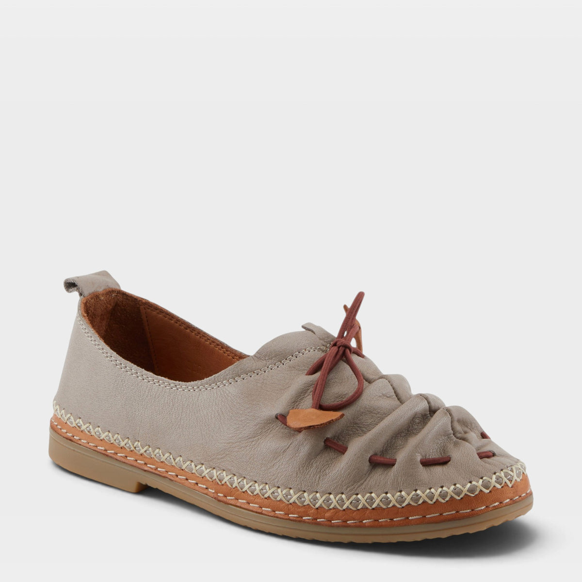 Spring Step Berna Shoes in Taupe, front view