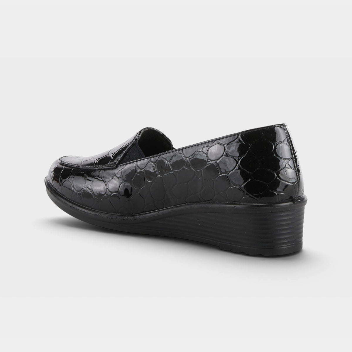 Flexus Biddey Black Croco Shoe