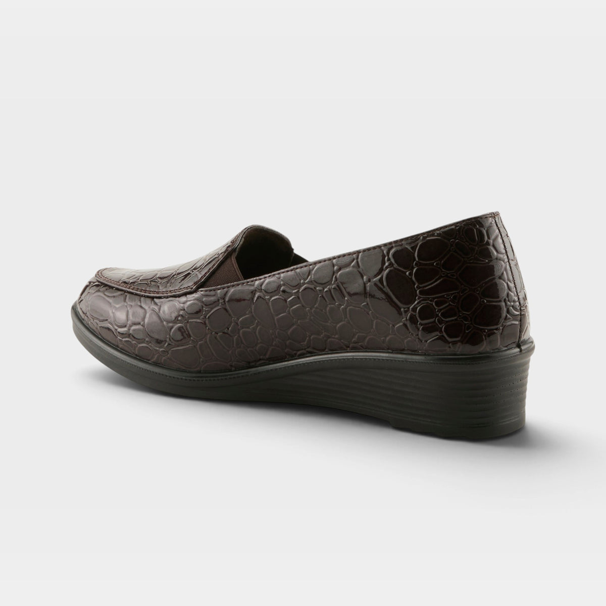 Flexus Biddey Dark Brown Croco Shoe