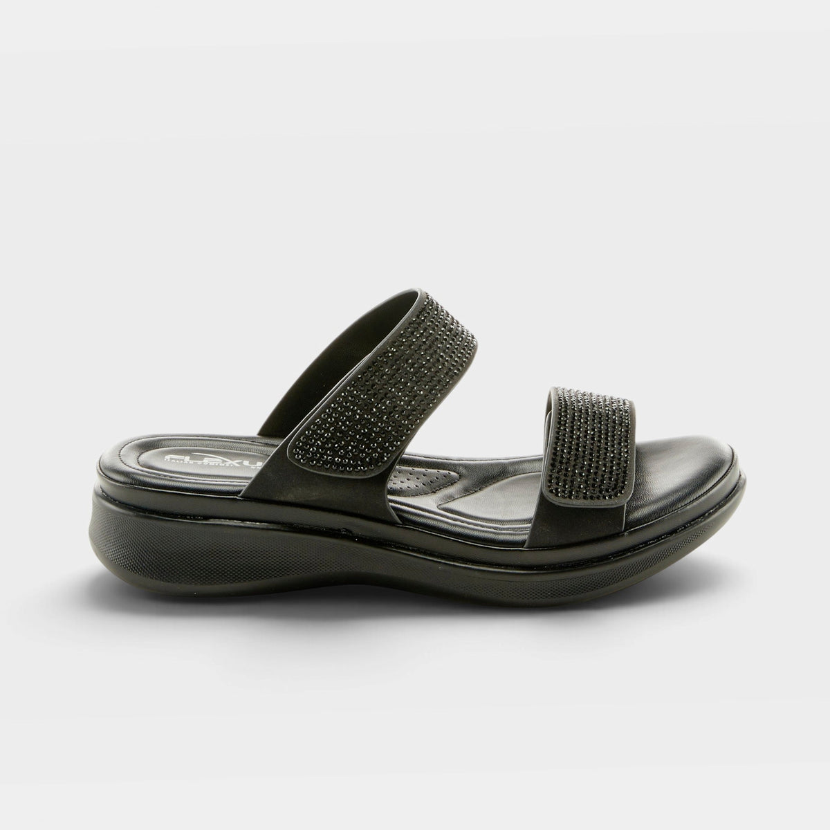 Flexus – Bling – Black – Slide Sandal