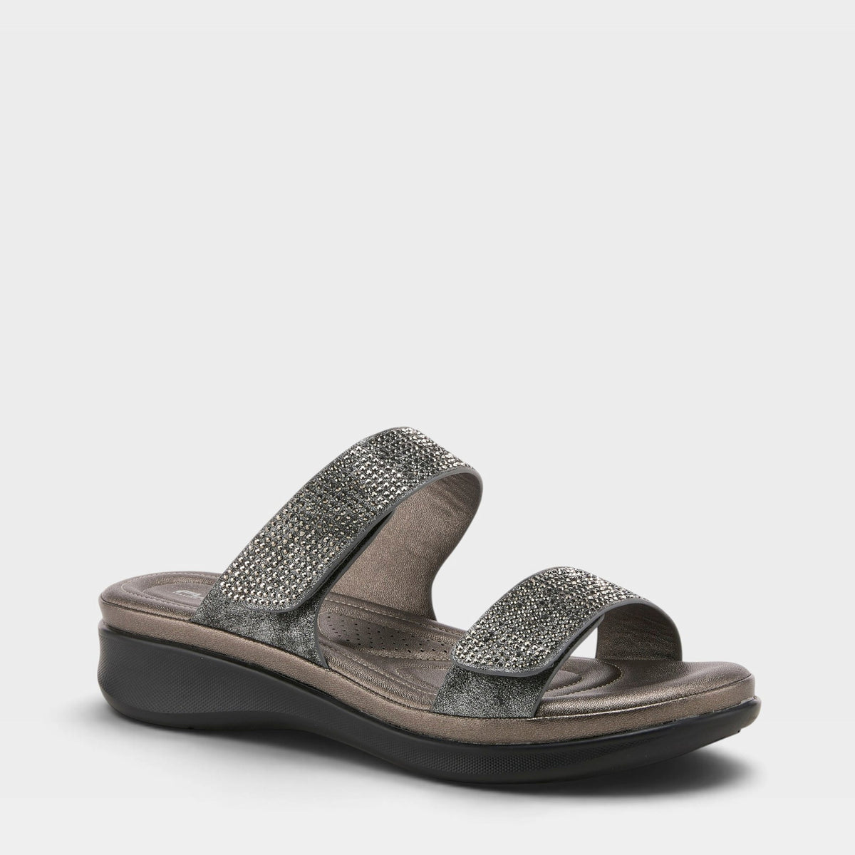 Flexus – Bling – Pewter – Slide Sandal