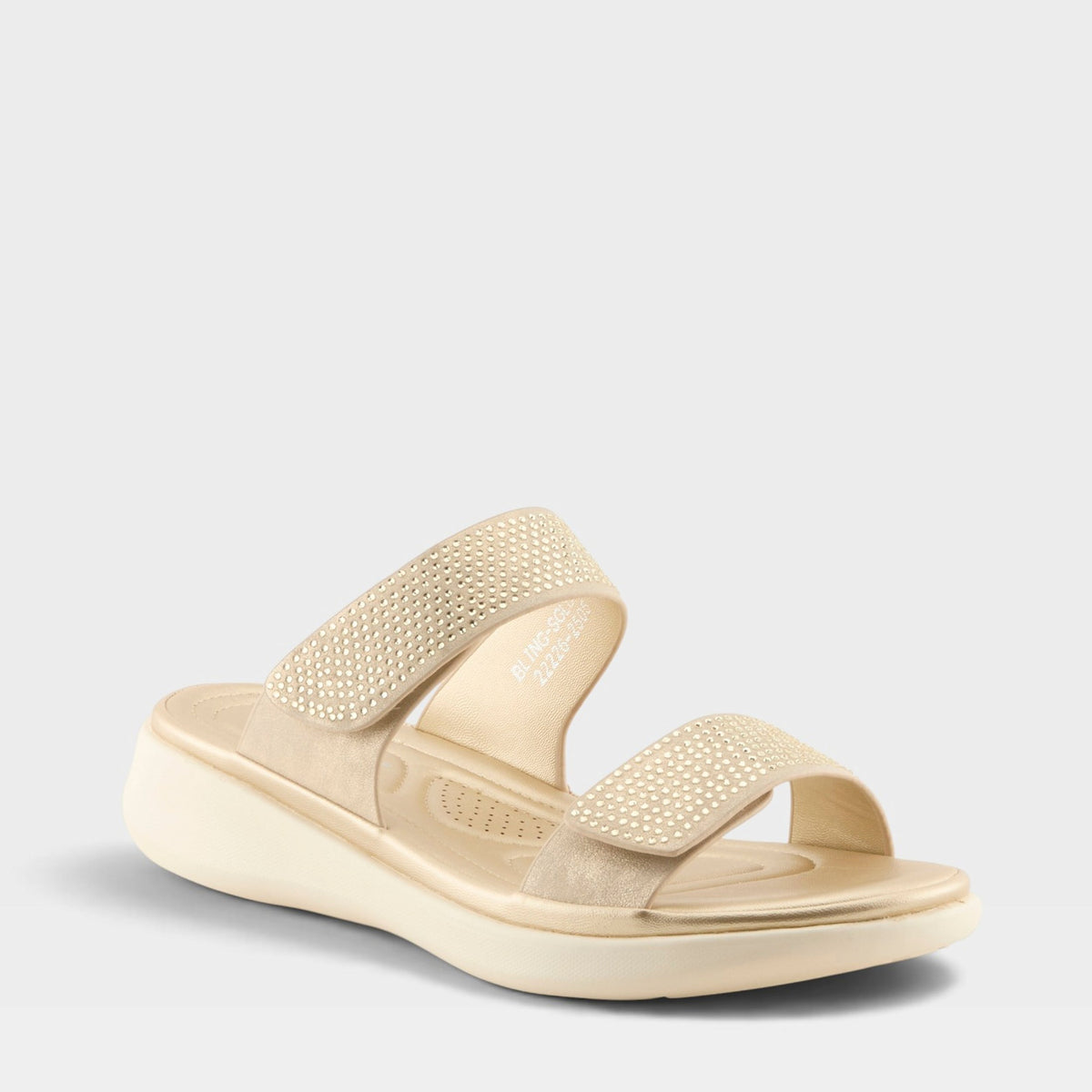 Flexus – Bling – Soft Gold – Slide Sandal