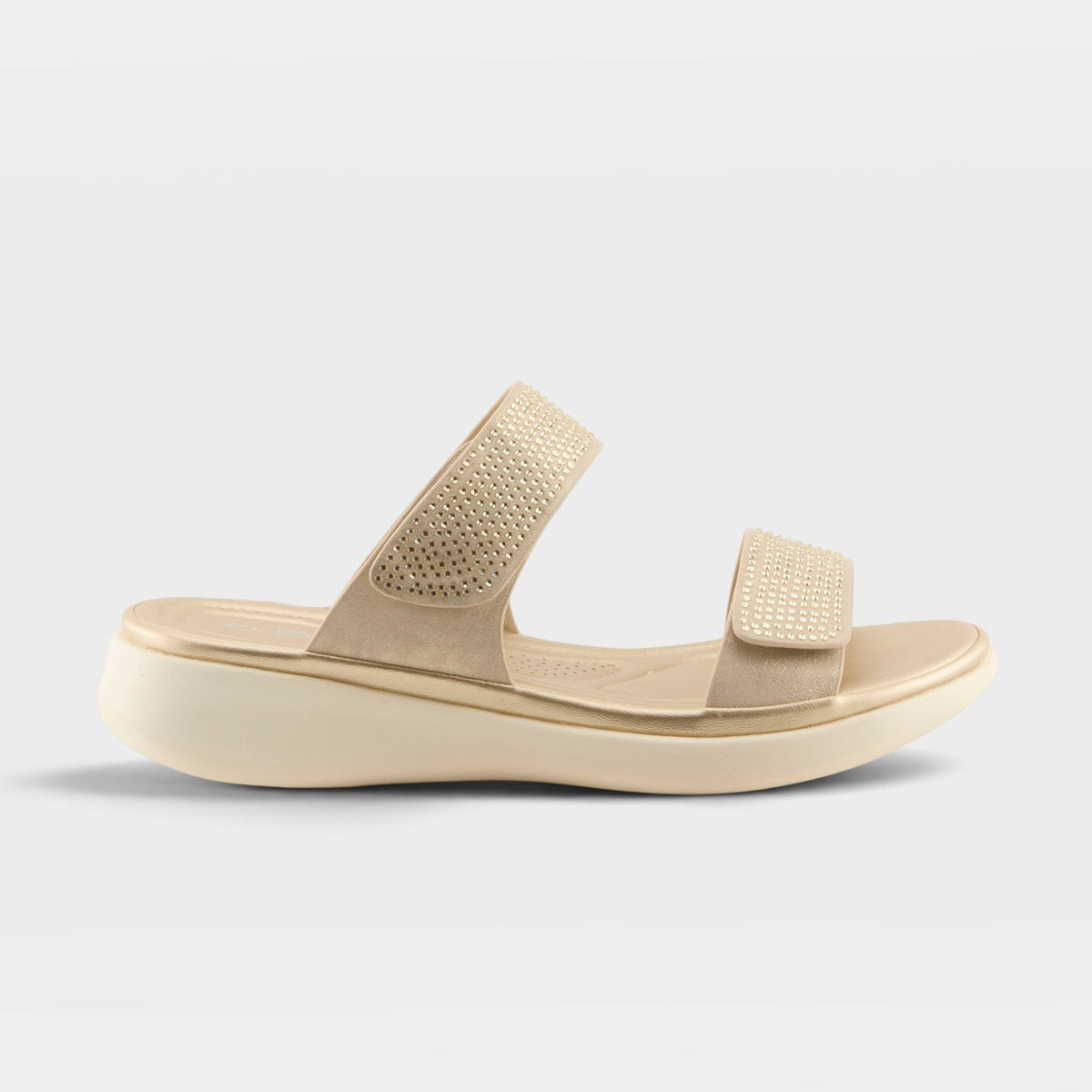Flexus – Bling – Soft Gold – Slide Sandal