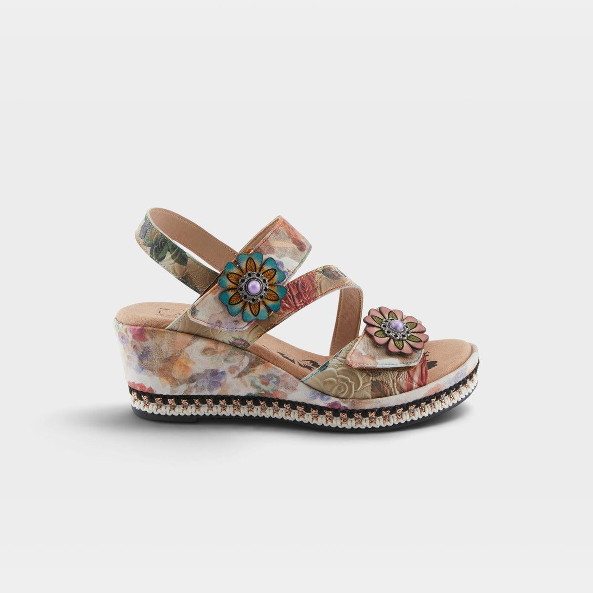 L'Artiste Blissful sandals in Beige Multi, hero view
