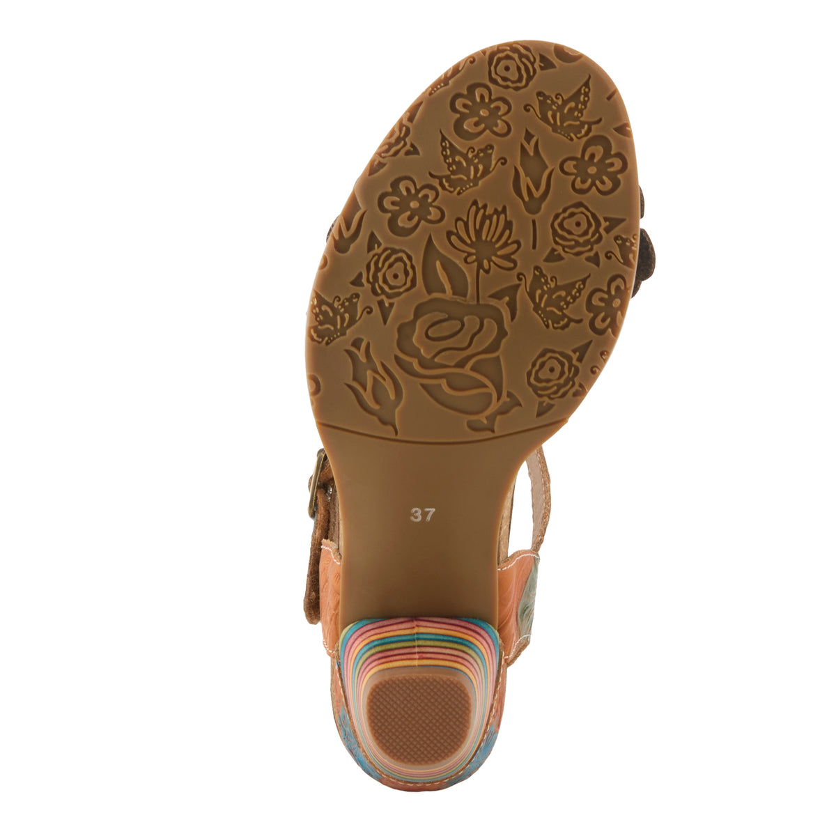 L'Artiste L'ARTISTE BLUESKY SANDALS sandal in camel multi with handcrafted leather design