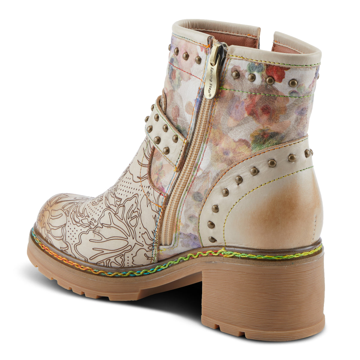 L'Artiste Branchout boots in Beige Multi, alternate angle view