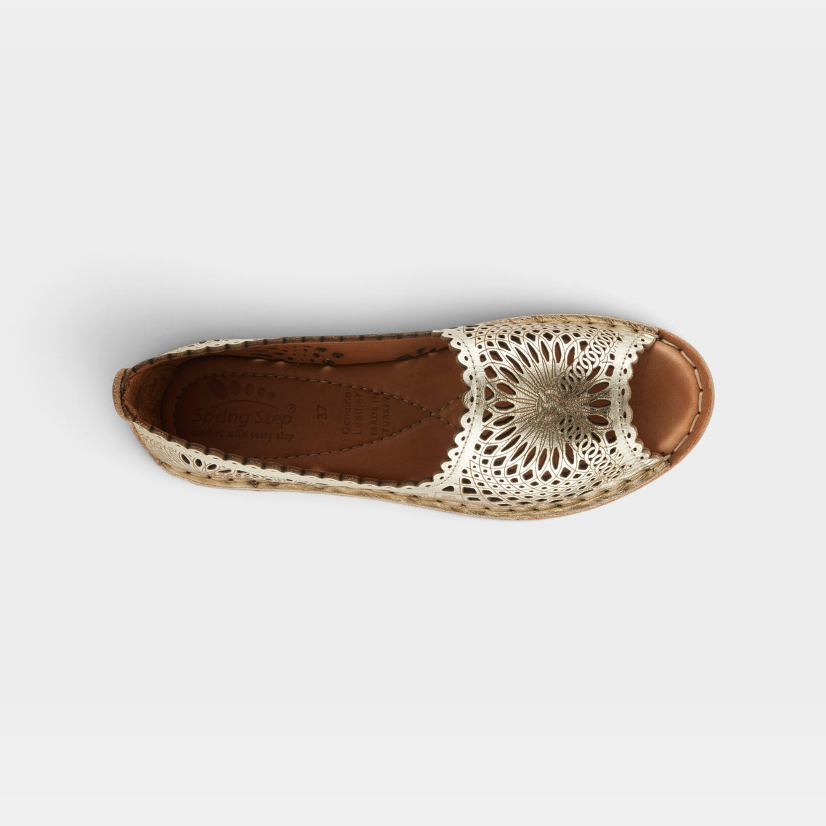 Spring Step Brandal Gold Slip-on Shoe
