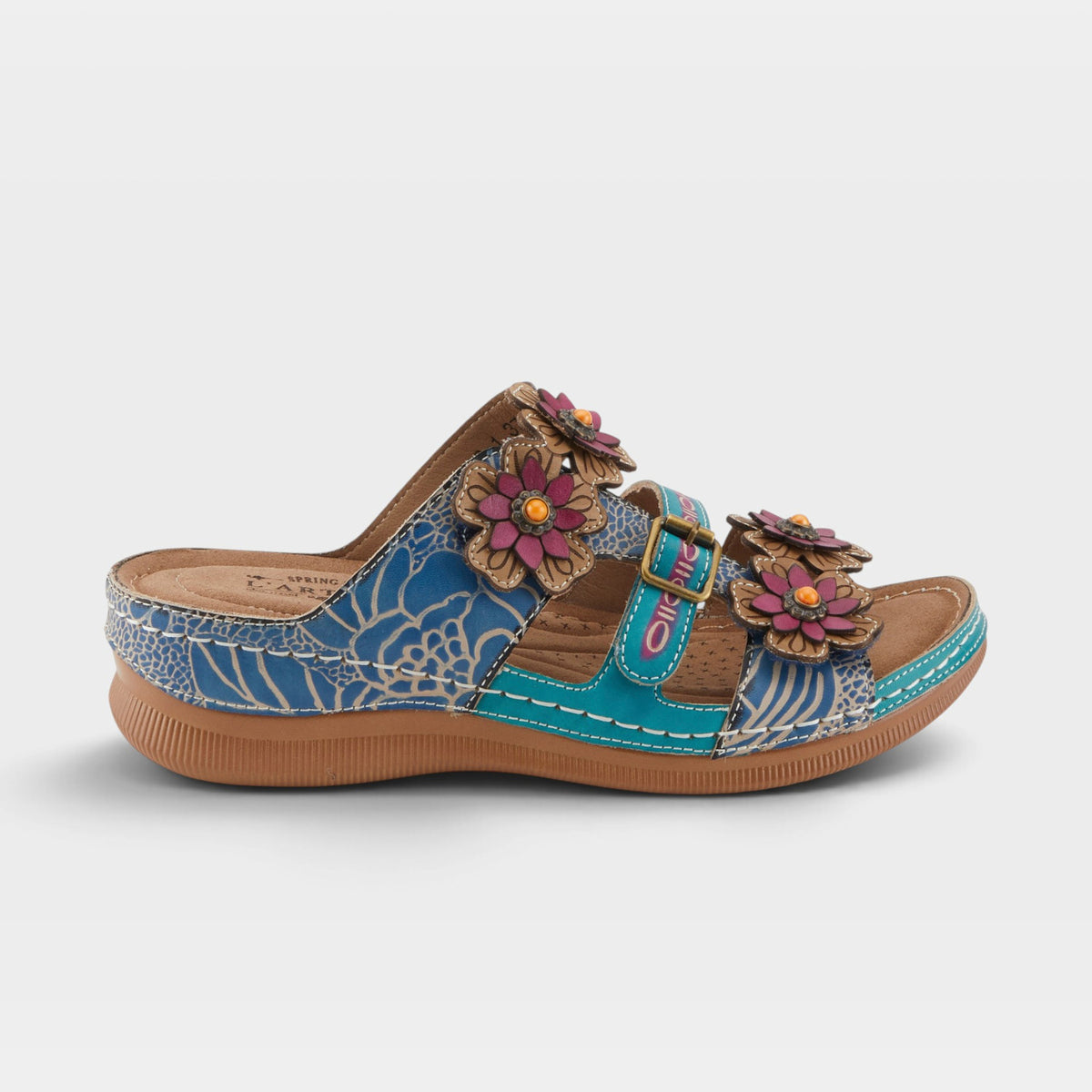 L'Artiste Brash sandals in Blue Multi, hero view