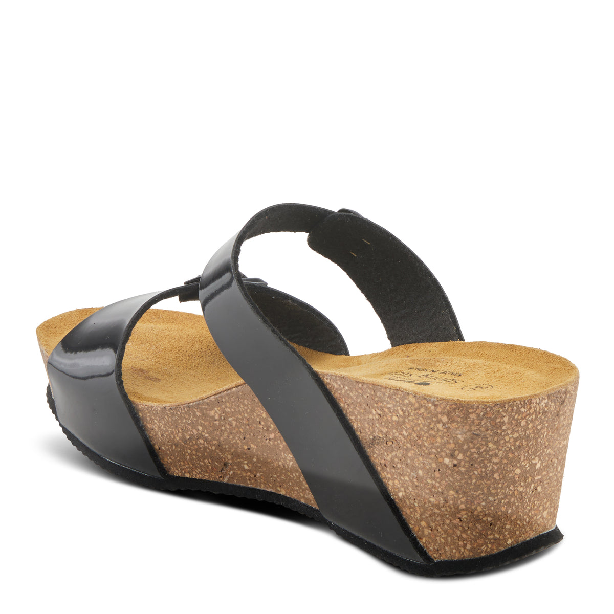 Spring Step SPRING STEP BYNUM SANDALS sandal in black patent with comfortable everyday design
