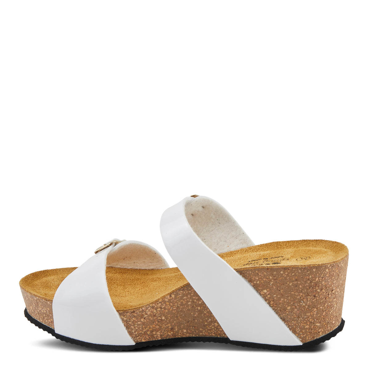 Spring Step SPRING STEP BYNUM SANDALS sandal in white patent with comfortable everyday design